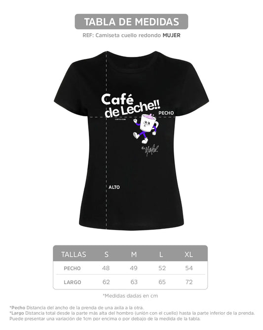 Camiseta “Café de Leche” – Estilo Irónico y Sofisticado