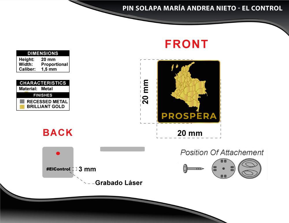 Pin “Colombia Próspera” – Edición Dorada